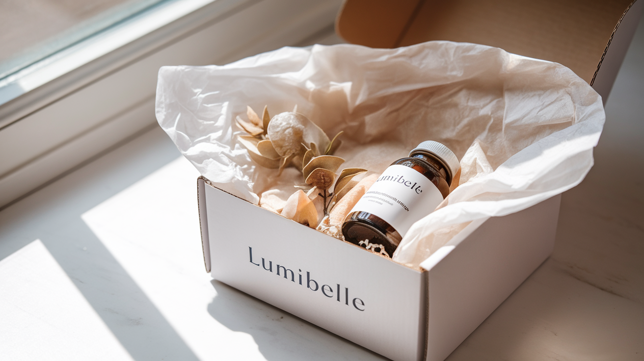 Embalagem de entrega LumiBelle